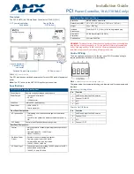 Preview for 1 page of AMX Power Controller PC1 Installation Manual