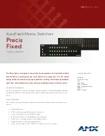 Предварительный просмотр 1 страницы AMX Precis AVS-PR-1208-142 Datasheet