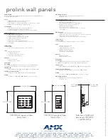 Preview for 2 page of AMX ProLink PRO-DP8 Specifications