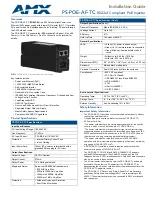 Preview for 2 page of AMX PS-POE-AF-TC Installation Manual