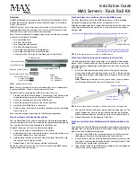 Preview for 1 page of AMX Rack Rail Kit MMS Servers Installation Manual