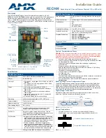 Preview for 1 page of AMX Radia Eclipse RE-DM4 Installation Manual