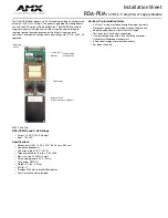 Preview for 1 page of AMX RDA-PSM Installation Sheet