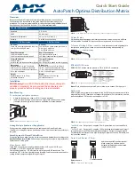 Preview for 1 page of AMX RGBHV Quick Start Manual