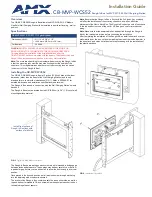 Предварительный просмотр 1 страницы AMX Rough-In Box CB-MVP-WCS52 Installation Manual