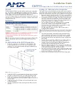 AMX Rough-In Box CB-TP15 Installation Manual preview