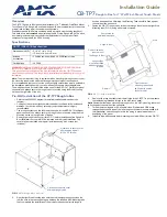 Preview for 1 page of AMX Rough-In Box CB-TP7 Installation Manual