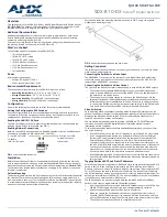 Preview for 1 page of AMX SDX-810-DX Solecis Quick Start Manual
