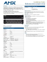 Preview for 1 page of AMX Solecis AVB-DA-RGBHV-0103 Installation Manual