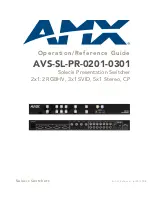 AMX Solecis AVS-SL-PR-0201-0301 Operation/Reference Manual preview