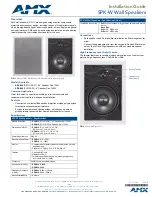 Preview for 1 page of AMX SPK-W Installation Manual