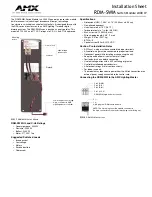 AMX Switch Module RDM-SWM Installation Sheet preview