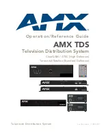 AMX TDS Operation/Reference Manual preview