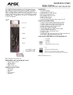 Preview for 1 page of AMX Triple Switch Module 20A RDM-3SWM Installation Sheet