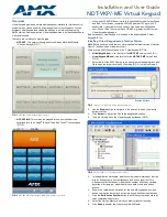 AMX Virtual Keypad NDT-VKP/-ME Installation And User Manual preview