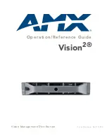 Предварительный просмотр 1 страницы AMX Vision 2 Operation/Reference Manual