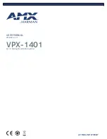 AMX VPX-1401 User Manual preview