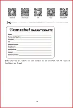 Preview for 26 page of amzchef GM3001 Instruction Manual