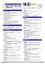 AnaCise Platform Interface Module GigE Triple Play PIM PIM 415/D-GigE Specification Sheet preview