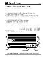 Предварительный просмотр 1 страницы AnaCom ANASAT-Ku Quick Start Manual