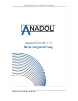 Anadol ECO 4K UHD E2 Linux User Manual предпросмотр