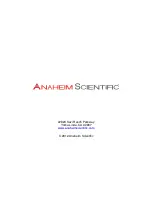 Предварительный просмотр 12 страницы Anaheim Scientific P771 User Manual