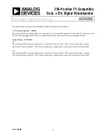 Предварительный просмотр 5 страницы Analog Devices AD5282 User Manual