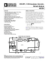 Preview for 1 page of Analog Devices AD5934 Manual