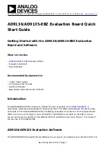 Analog Devices AD9136/AD9135-EBZ Quick Start Manual предпросмотр