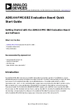 Analog Devices AD9144-FMC-EBZ Quick Start Manual preview