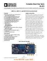 Предварительный просмотр 1 страницы Analog Devices AD9516 User Manual