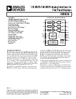 Analog Devices AD9883A Specification Sheet preview