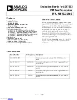 Preview for 1 page of Analog Devices ADF7023BCPZ Manual