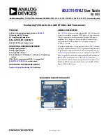 Предварительный просмотр 1 страницы Analog Devices ADL6316-EVALZ User Manual