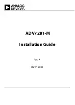 Предварительный просмотр 1 страницы Analog Devices ADV7281-M Installation Manual