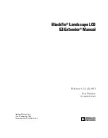 Предварительный просмотр 1 страницы Analog Devices Blackfin Landscape LCD EZ-Extender ADZS-BFLLCD-EZEXT Manual