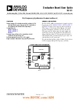 Предварительный просмотр 1 страницы Analog Devices EVAL-ADF411xEBZ1 User Manual