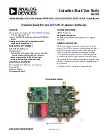 Preview for 1 page of Analog Devices EVAL-ADF4150EB1Z User Manual