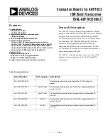 Analog Devices EVAL-ADF7023DBxZ Manual preview