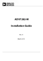 Предварительный просмотр 1 страницы Analog Devices EVAL-ADV7281MEBZ Installation Manual