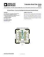 Предварительный просмотр 1 страницы Analog Devices EVAL-ADXL362Z User Manual