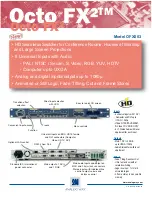 Preview for 1 page of Analog way OFX803 Specification