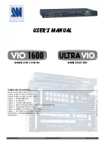 Analog way ULTRA VIO VU301-IOD1 User Manual preview