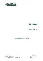 Preview for 1 page of ANALOX CO Clear User Manual