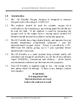 Preview for 3 page of ANALOX O2 Portable Operator'S Manual