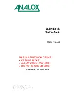 Preview for 1 page of ANALOX O2NE+ User Manual