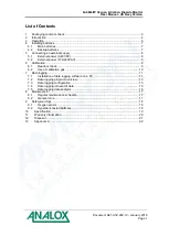 Preview for 3 page of ANALOX SA1 W75 SR 60 N 564 User Manual