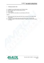 Preview for 5 page of ANALOX SA1 W75 SR 60 N 564 User Manual