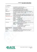 Preview for 21 page of ANALOX SA1 W75 SR 60 N 564 User Manual