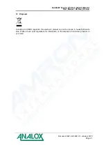 Preview for 23 page of ANALOX SA1 W75 SR 60 N 564 User Manual